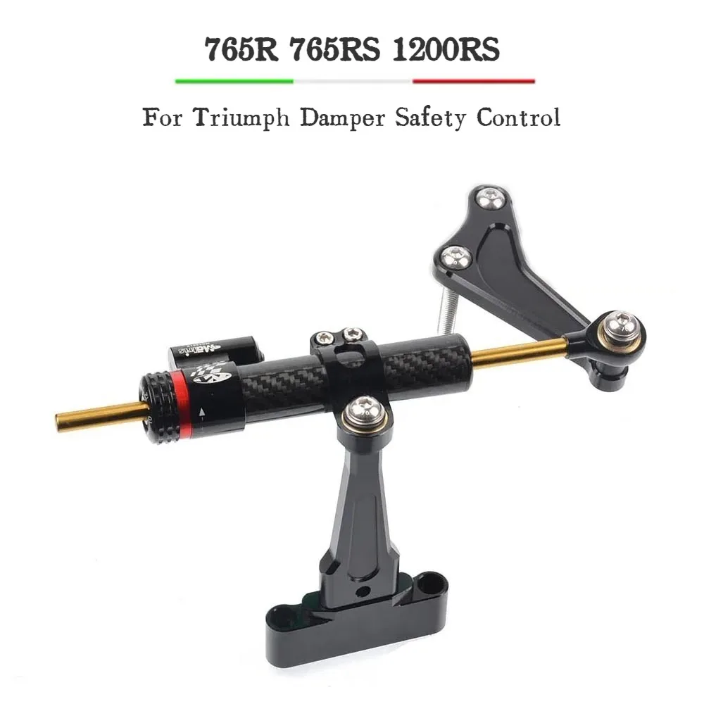 Motocicleta Steering Damper Bracket Stabilizer, Estabilizar o controle de segurança, Triumph 765R 765RS 1200RS