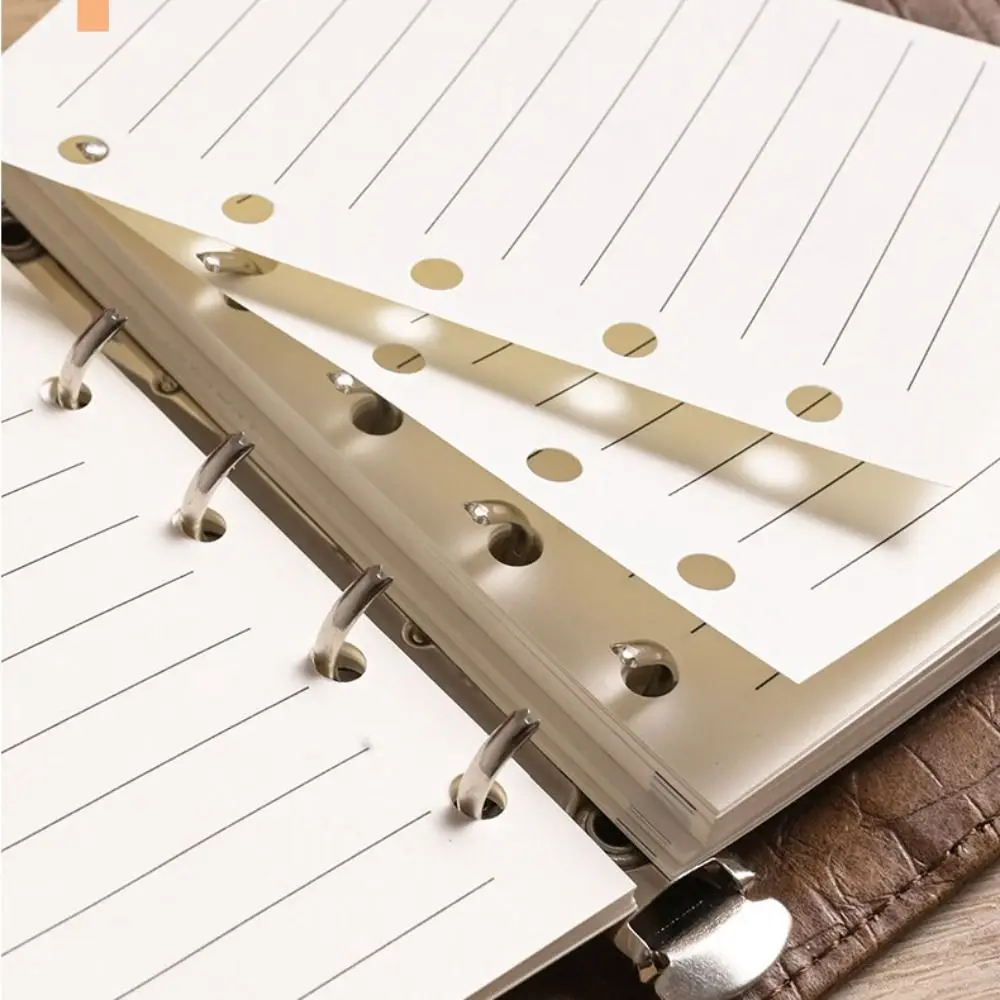 Semplice raccoglitore in pelle A8 Notebook portatile linea vuota Mini diario pianificatore Programma 5 fori Blocco note Diario