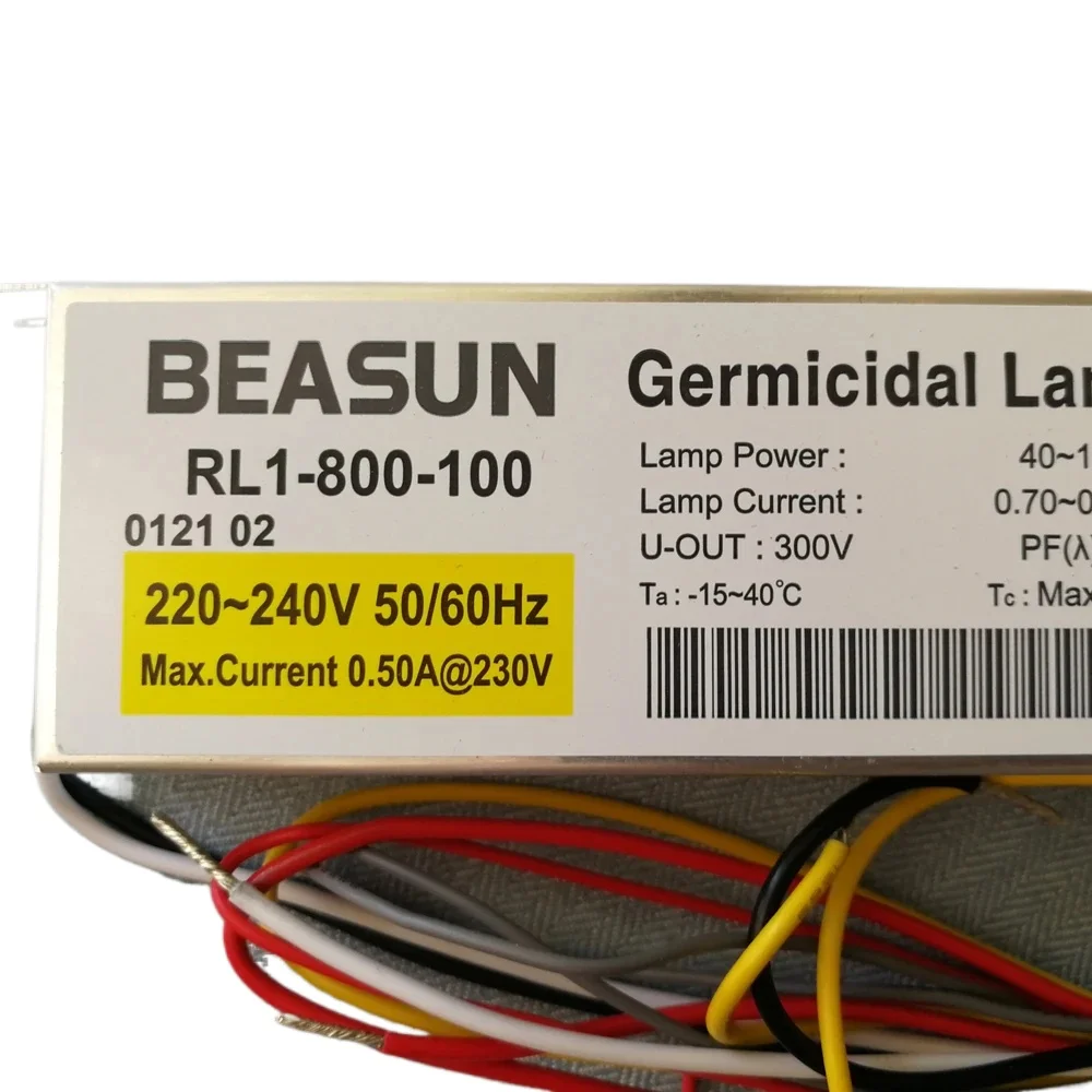 230V 95W Germicidal Lamp Electronic Ballasts UV Ballast IP64 RL1-800-100 UL CE Certificates for UV Lamps