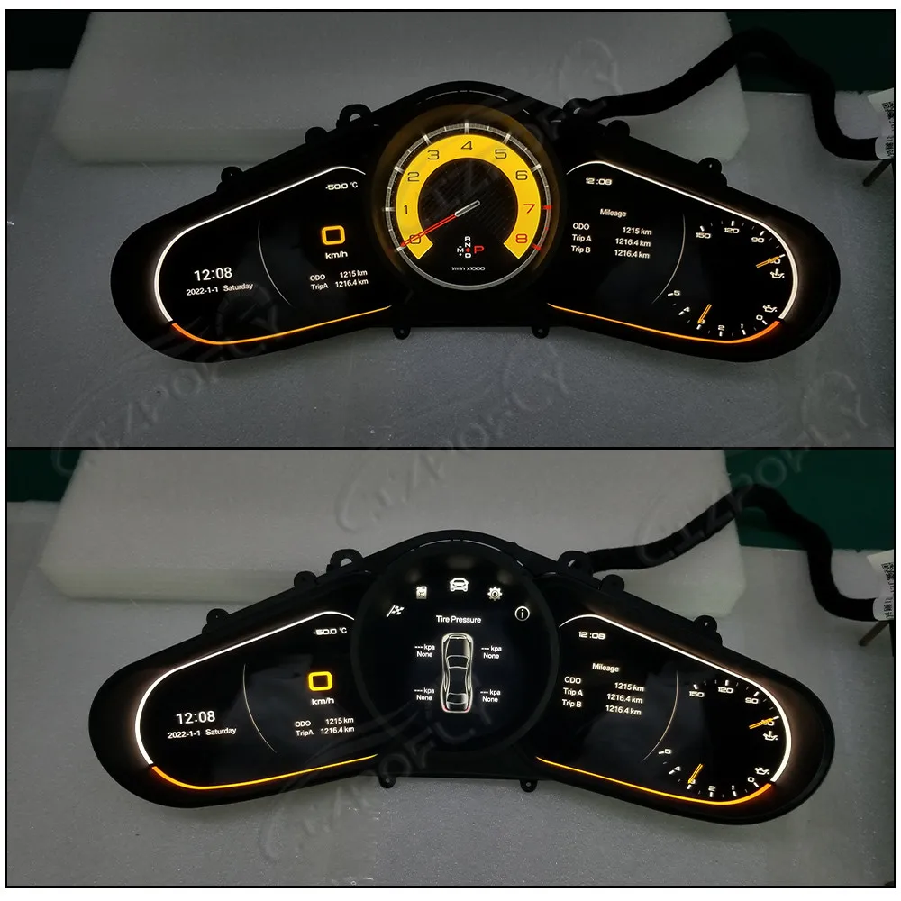 LCD Speedometer Car Dashboard For Porsche Cayenne 2010-2016 Digital Cluster Virtual Cockpit Instrument Display Panel GPS Linux