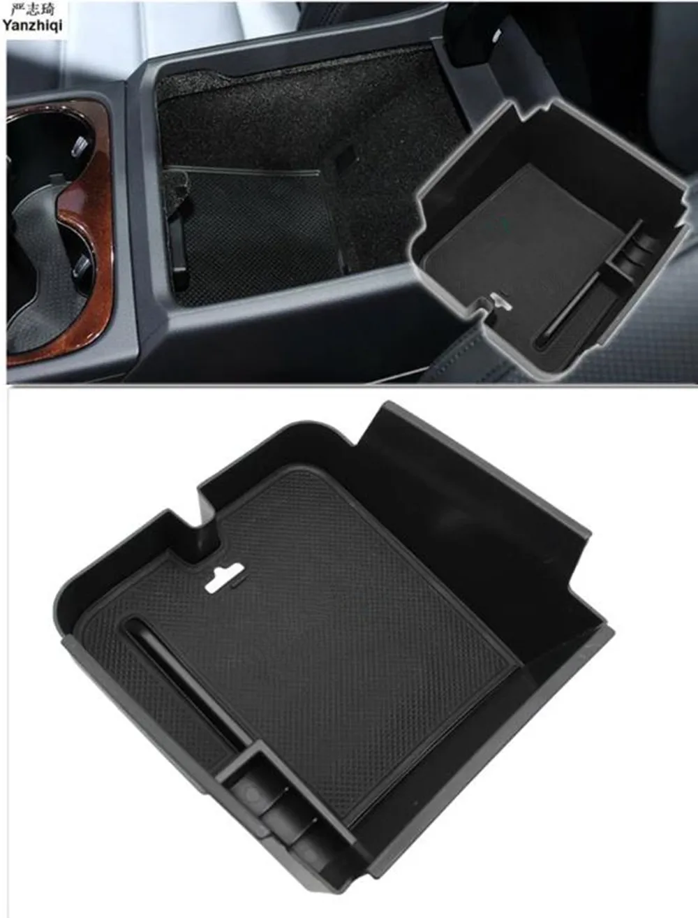 Car Styling Dedicated Modified Central Armrest Storage Box Glove Tray Pallet Case For Volkswagen vw Touareg 2016 2017 2018