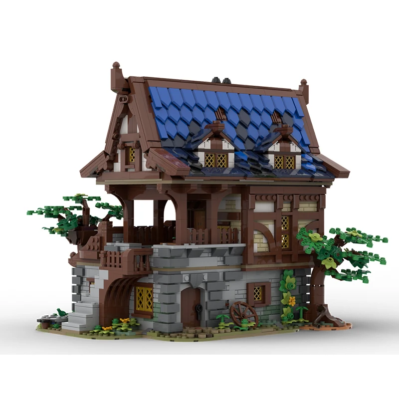 Spot MOC-156130 Medieval Armory Architecture Series House Puzzle DIY Toy Model Ornament Gift