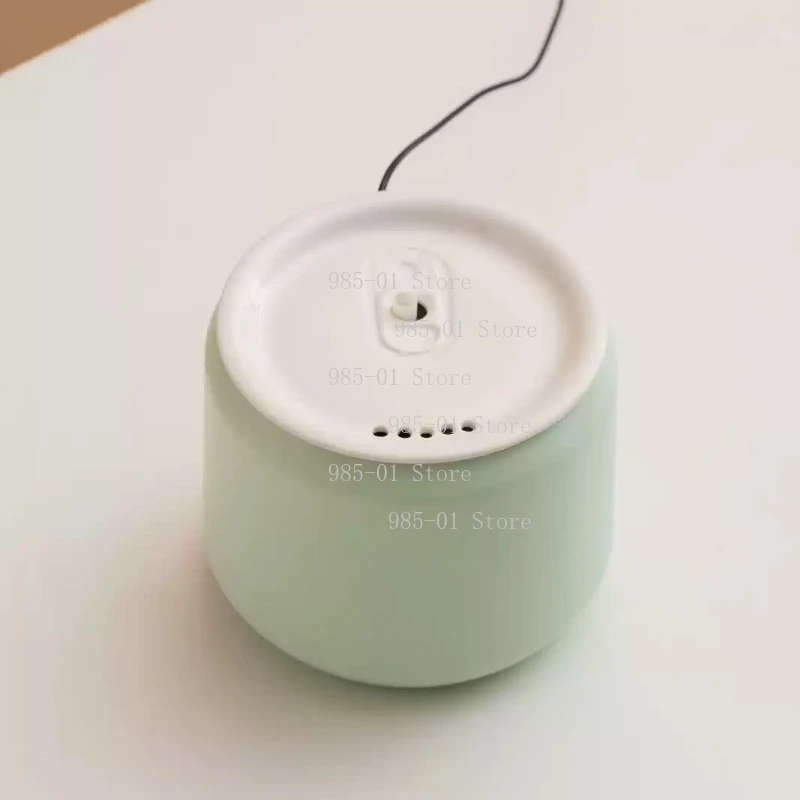 Ceramic Pet Water Dispenser Automatic Circulating Water Fountain for Cats Anti-Dry Burning Wired Smart Water Feeder
