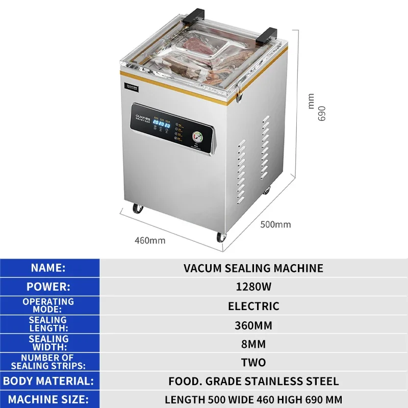 OX-390 Work Continuously Vacuum Packing Machine Multi-role Single Chamber Vacuum Sealing Packaging Machine For Meat Fish