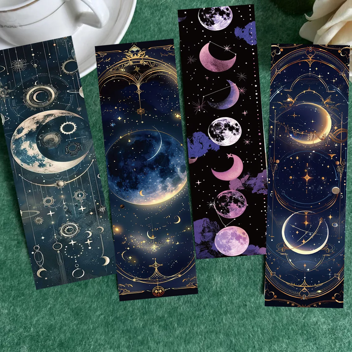 30Pcs Annotated Notebooks Paper Cards Bookmarks Reading Pages Book Cosmic Decoration Creative Student Gift Stationery