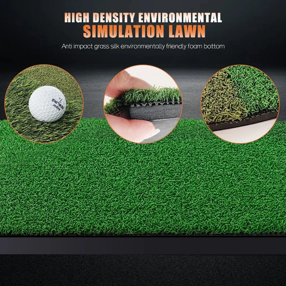 Golf Hitting Mat Indoor Outdoor Golf Training Aids Mini Practice Durable PP Grass Pad Backyard Exercise Golf Mat