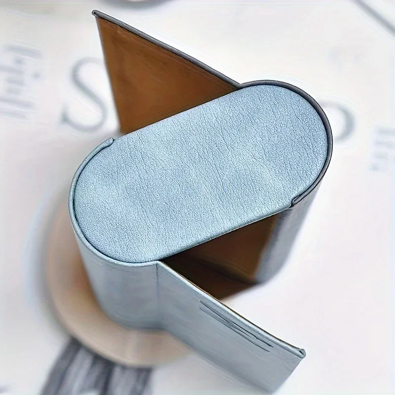 1 fashionable double-layer glasses case - portable and durable frame, scratch resistant blue or orange storage box image 4