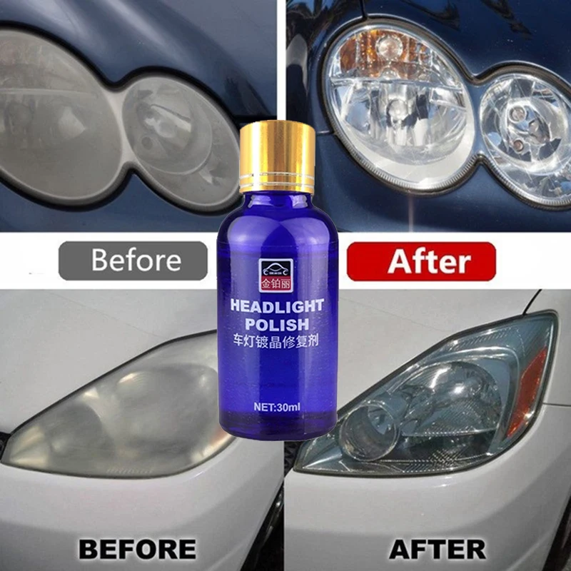 Headlight Repair Agent 30ml Universal Portable Durable Car Accessories Lamp Cleaning Agent Headlight Scratch Repair Agent