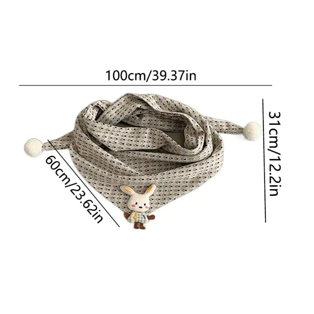 Soft Thin Cute Kids Scarf Cute Rabbit Cotton Cartoon Triangle Scarves Comfortable To Wear Warm Children's Neckerchief Boys