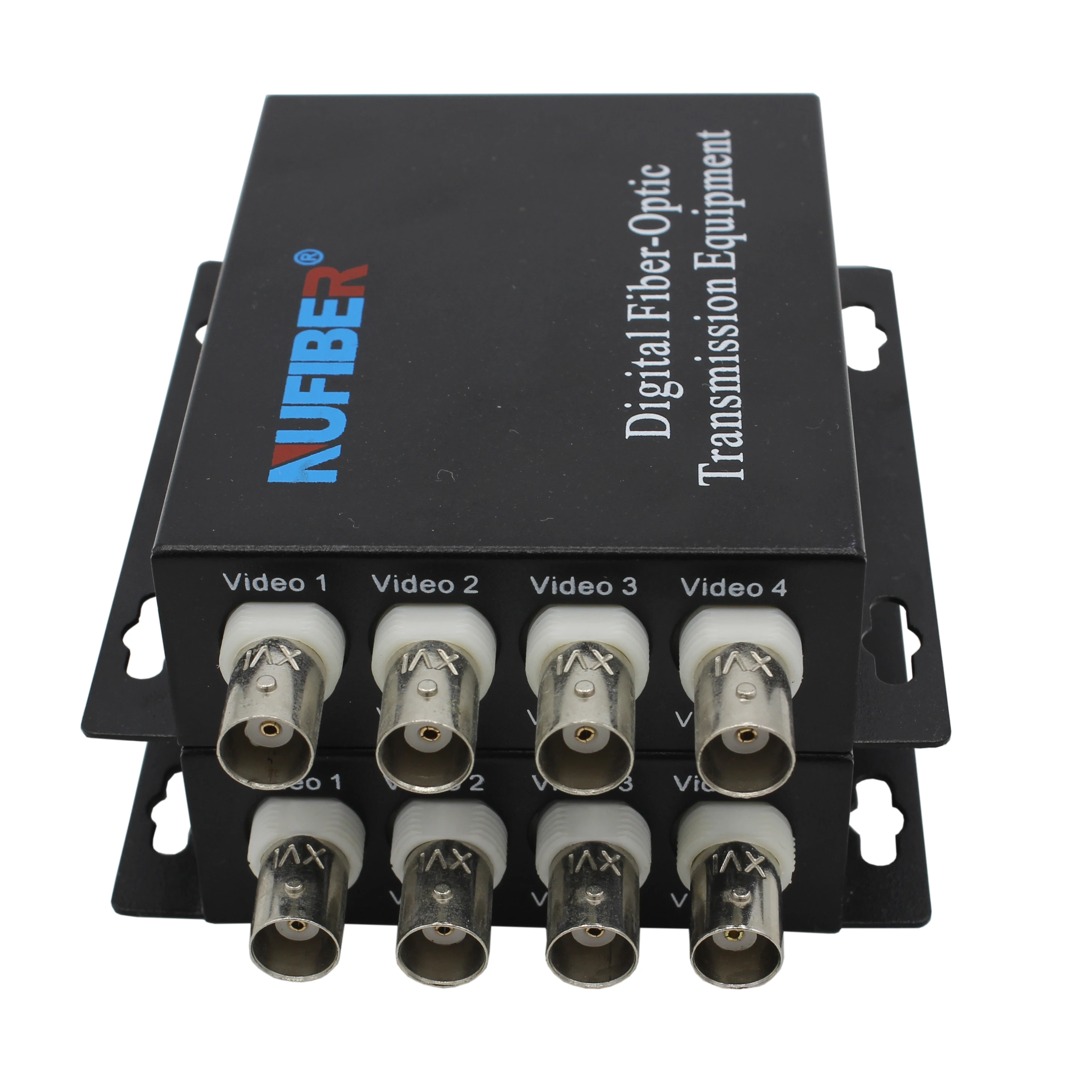 OEM 4 Channel Video Converter 4BNC to 1 RS485  Single Fiber SM 20km FC Transmitter and Receiver Fiber Video Converter