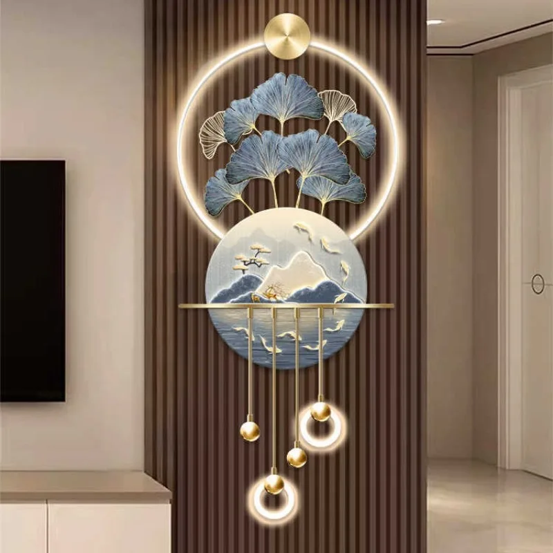Elk Entrance Decoration Painting,corridor,three-dimensional Hanging Painting,LED Lights,high-end Entrance Facing Wall Mural