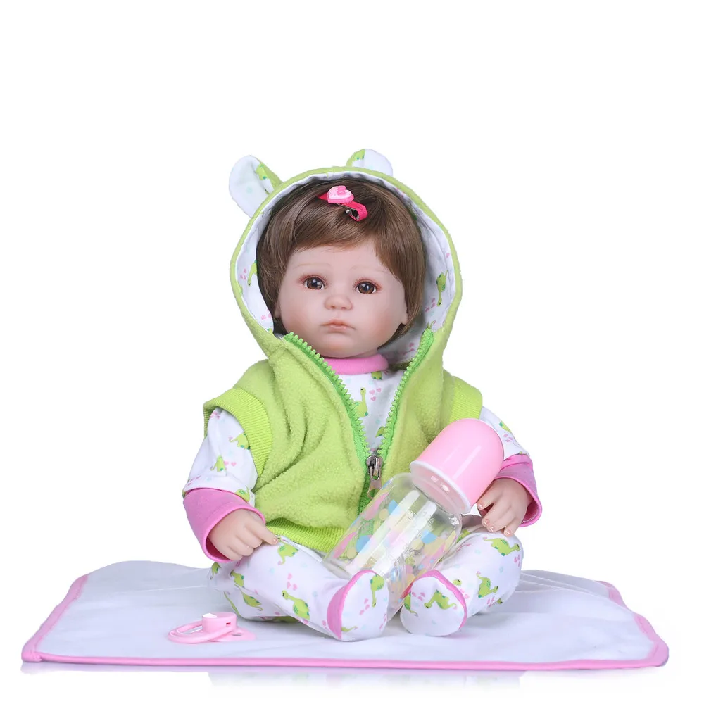 

Bebe Reborn 42CM Preemie Baby Newborn Doll Soft Cuddly Body Silicone Girl Doll Toys for Children Gift