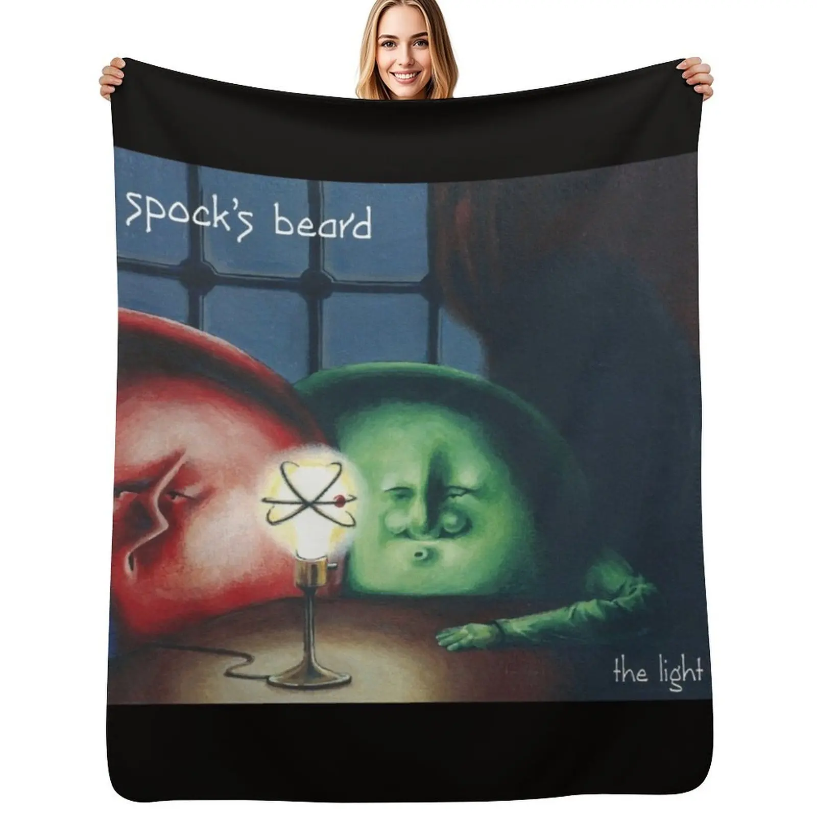 Spock's Beard The Light front cover art Throw Blanket Camping Cute Plush Blankets For Bed Flannels Soft Big Blankets