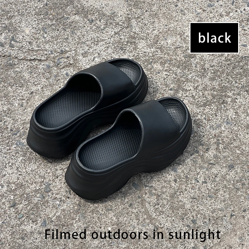 Erhöhte Absatzhöhe und dicksohlige EVA-Slipper für Damen – Rutschfeste, coole Outdoor-Slipper, trendige Damen-High-Heel-Slipper – Detail 13