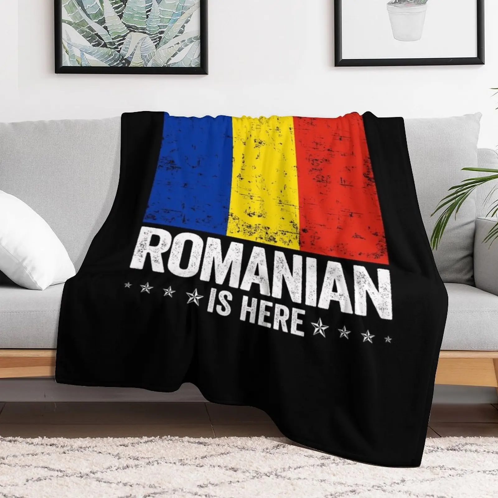 Have No Fear The Romanian Is Here Romania Flag Design Throw Blanket Blankets For Baby warm winter Soft Beds Softest Blankets