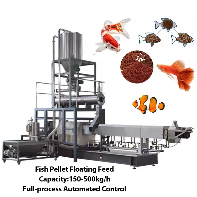 150-500kg/h CE Certified Flexible Product Specifications Water Stability Fish Pellet Feed Making Machine for Fish Farms