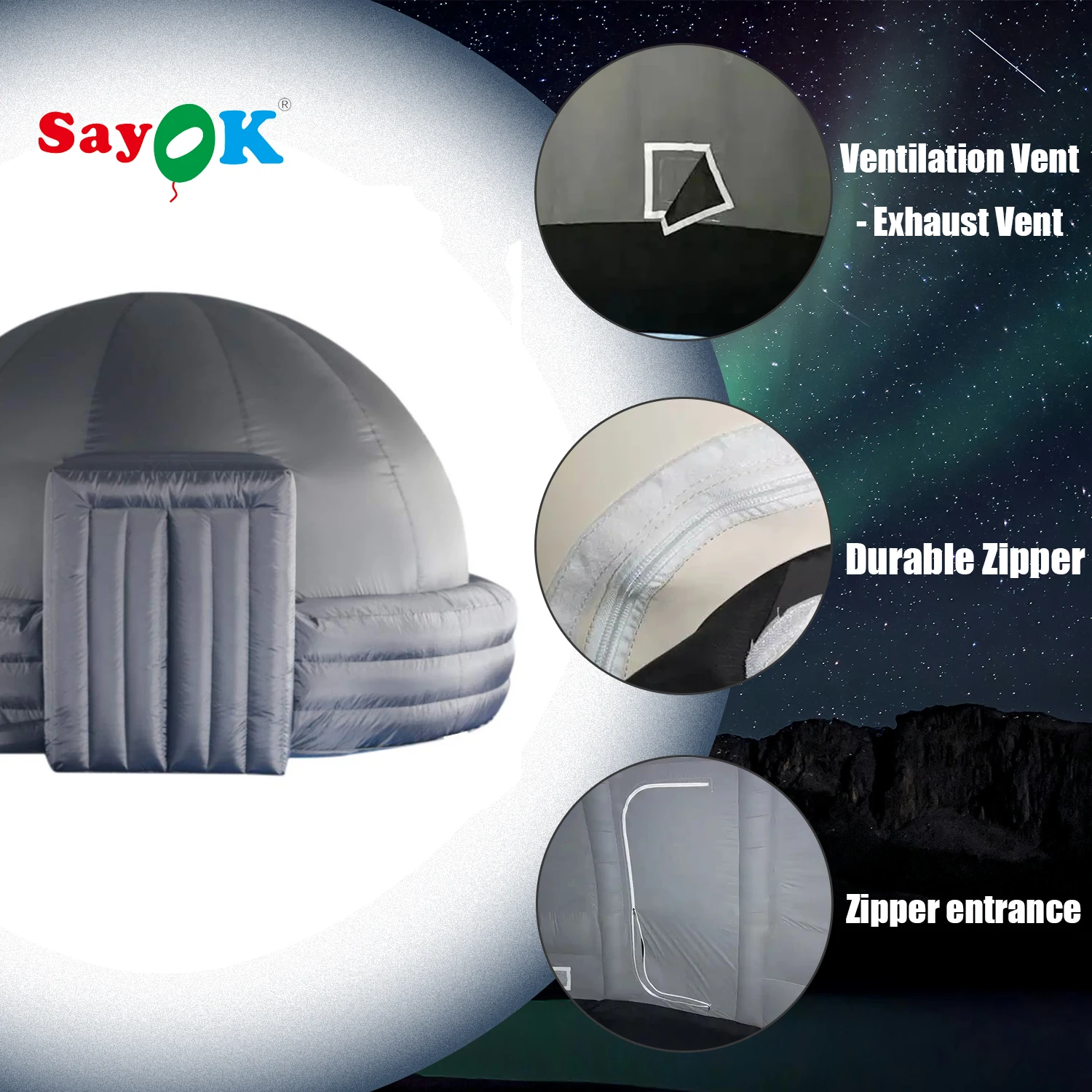 Inflatable Projection Dome Tent Giant Inflatable Planetarium Tent Night Club Party Tent for Cinema School Teaching Party Event