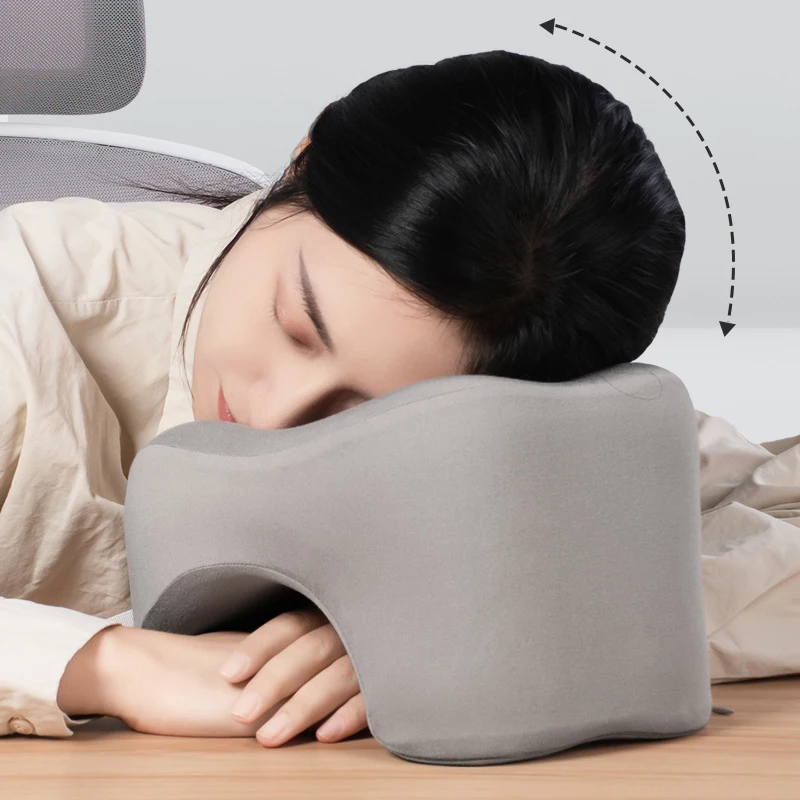 Almohada de viaje en forma de U, almohada de espuma viscoelástica pura para el cuello, para avión, oficina, siesta, almohadas cervicales, vuelo, cabeza para dormir, soporte para el cuello