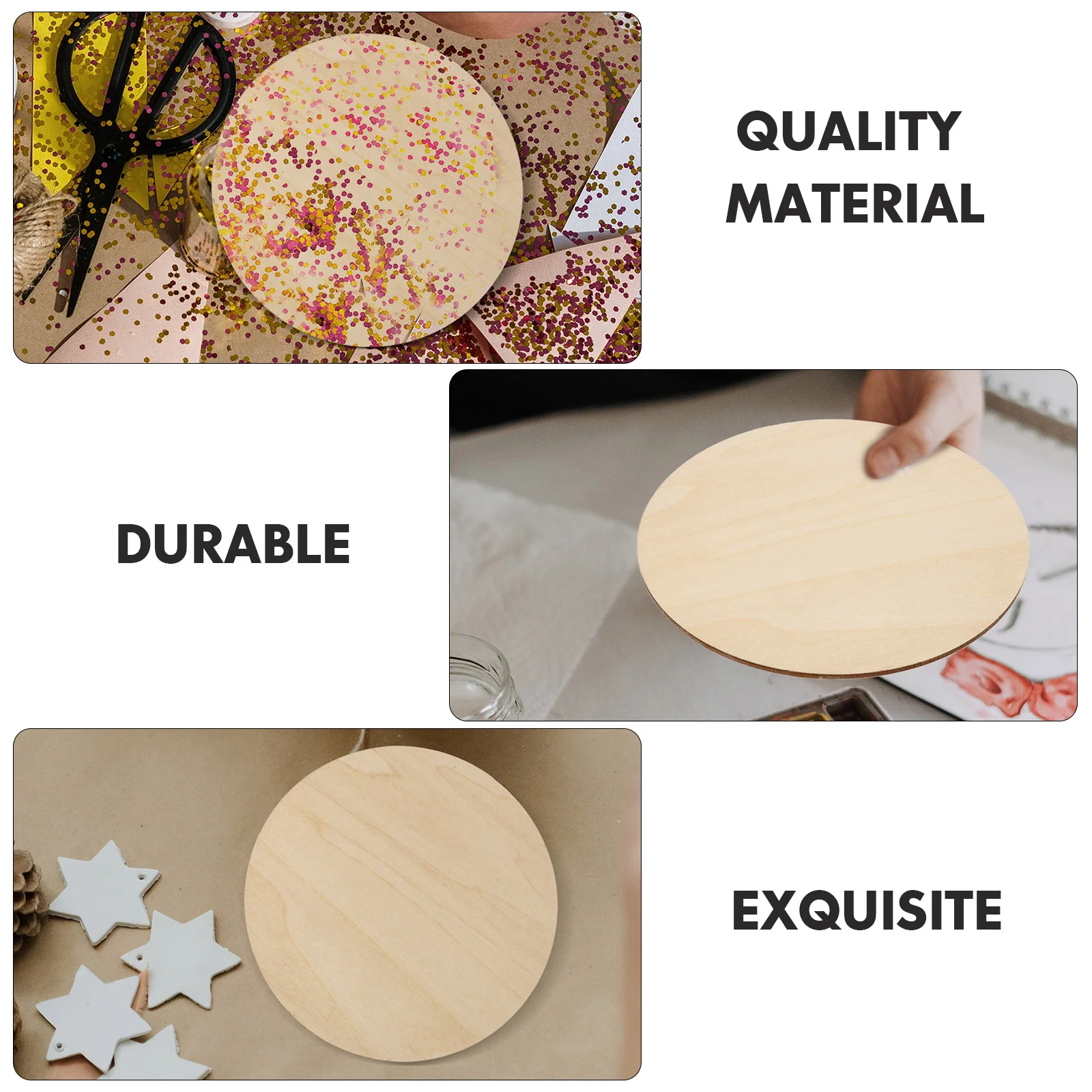 Diy Supplies Diameter 15cm 20cm Natural Unfinished Unfinished Wooden Rounds Circles Discs for DIY Craft kids Christmas