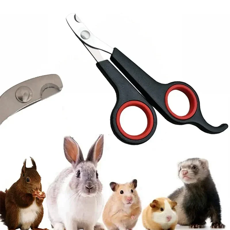 For Stainless Hamsters Rabbit Supplies Pig Trimmer Clippers Ferret Guinea Claw Pet Scissors Nail Steel