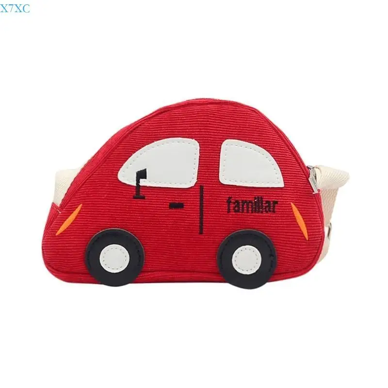 

X7XC Детская сумка через плечо с автомобилем, парусиновая сумка через плечо с регулируемым ремешком, повседневная сумка, подарок