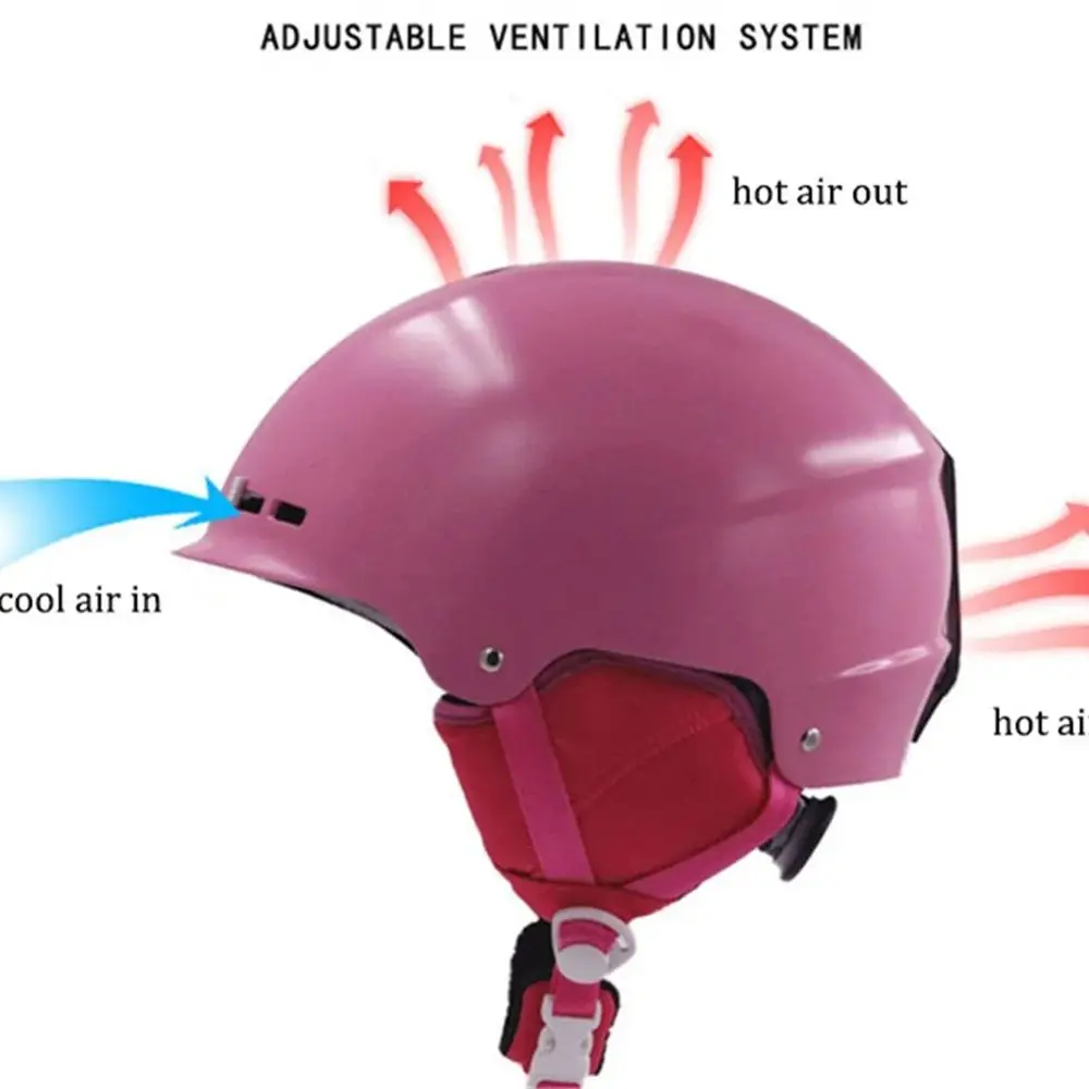 2024 NEW PINK Ski Helmet For Adult Women Men Integrally-molded Skiing Helmet Skateboard Ski Snowboard Helmet Snow Helmet Safety