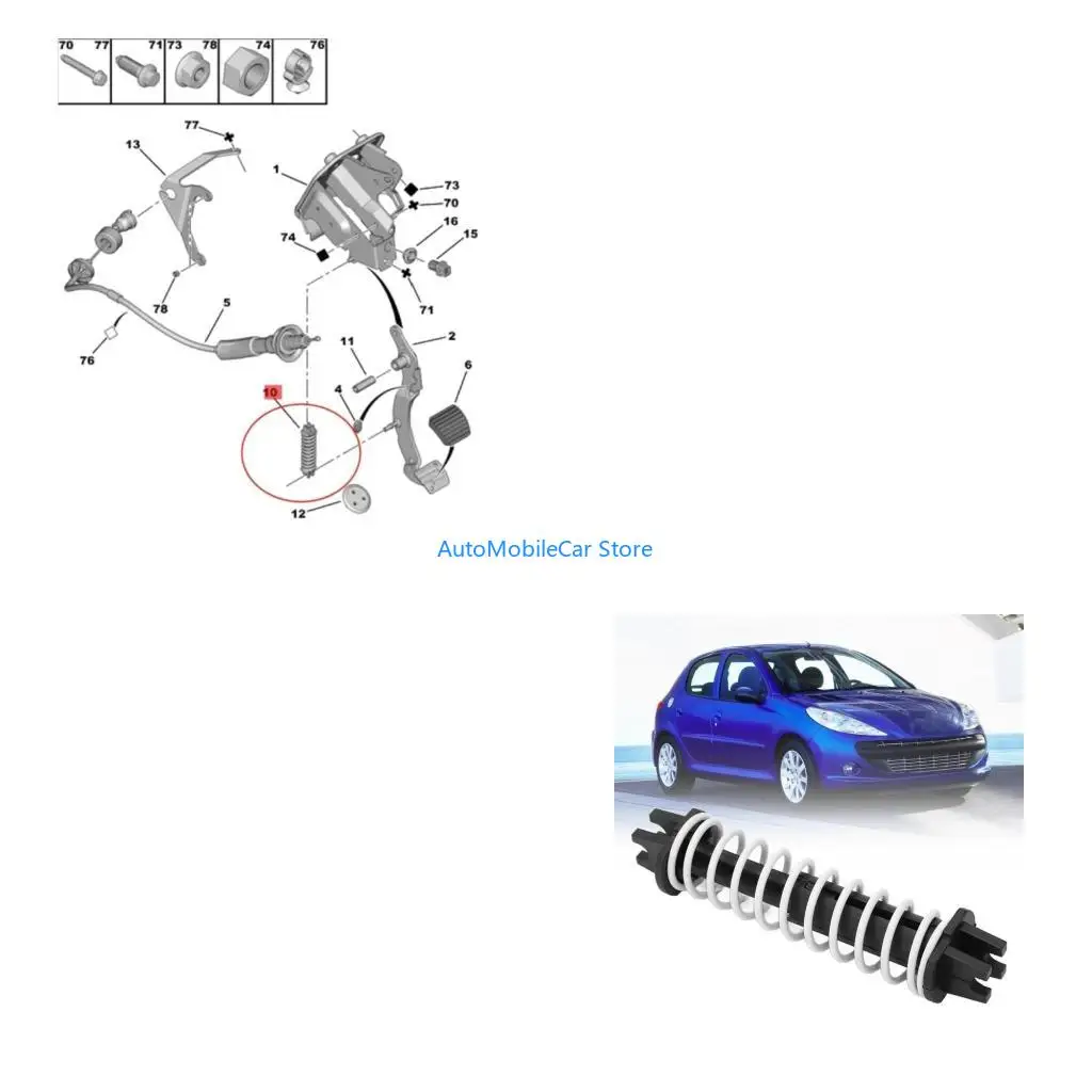 G8TE Clutch Pedal Spring Providing Wear Resistance For 307 206 207 408 308