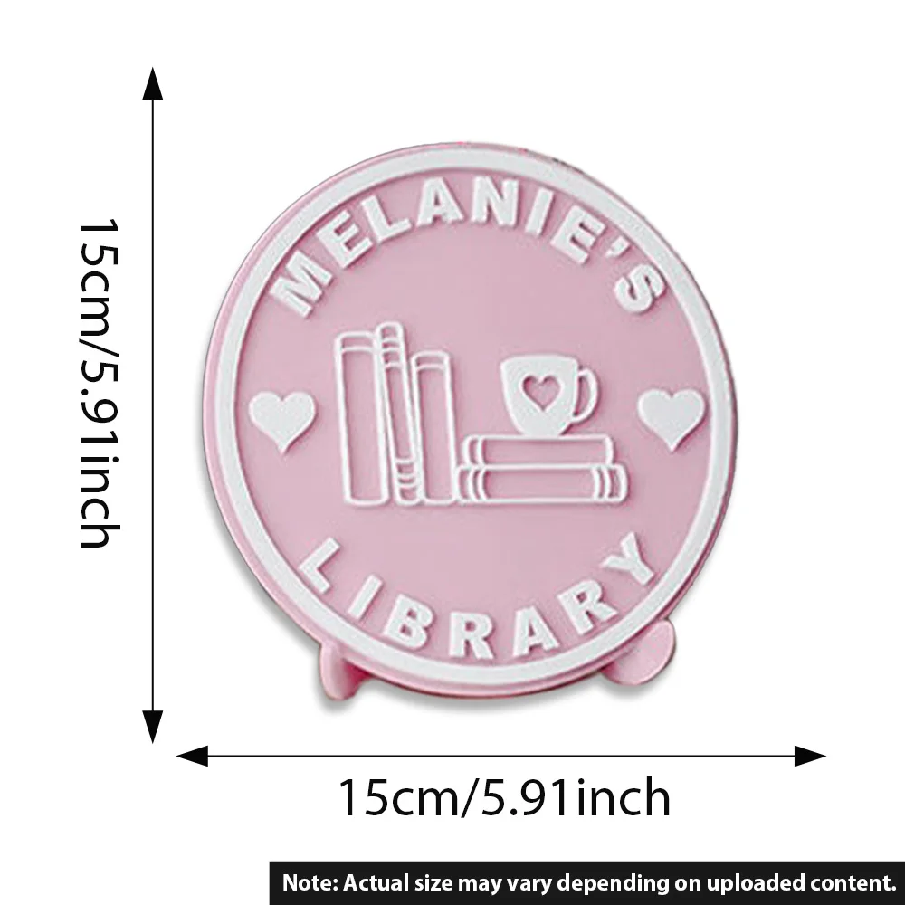 Custom acrylic bookshelf with brackets - personalized bedroom decoration - library book corner decoration - gift for book lovers - view 4