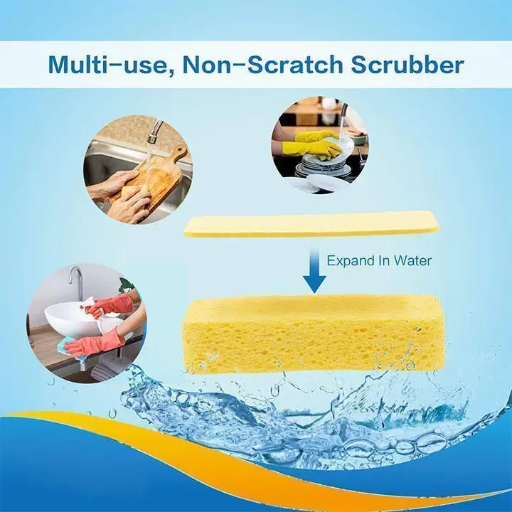 Kitchen dishwashing cleaning color wood pulp cotton thickened non-stick oil dish towel cleaning scouring pad seaweed rag