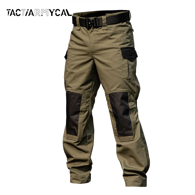 Military Tactical Cargo Pants Men Army Training Trousers Multi Pockets Wear-Resistant Waterproof Pant Male Hiking Casual Pants