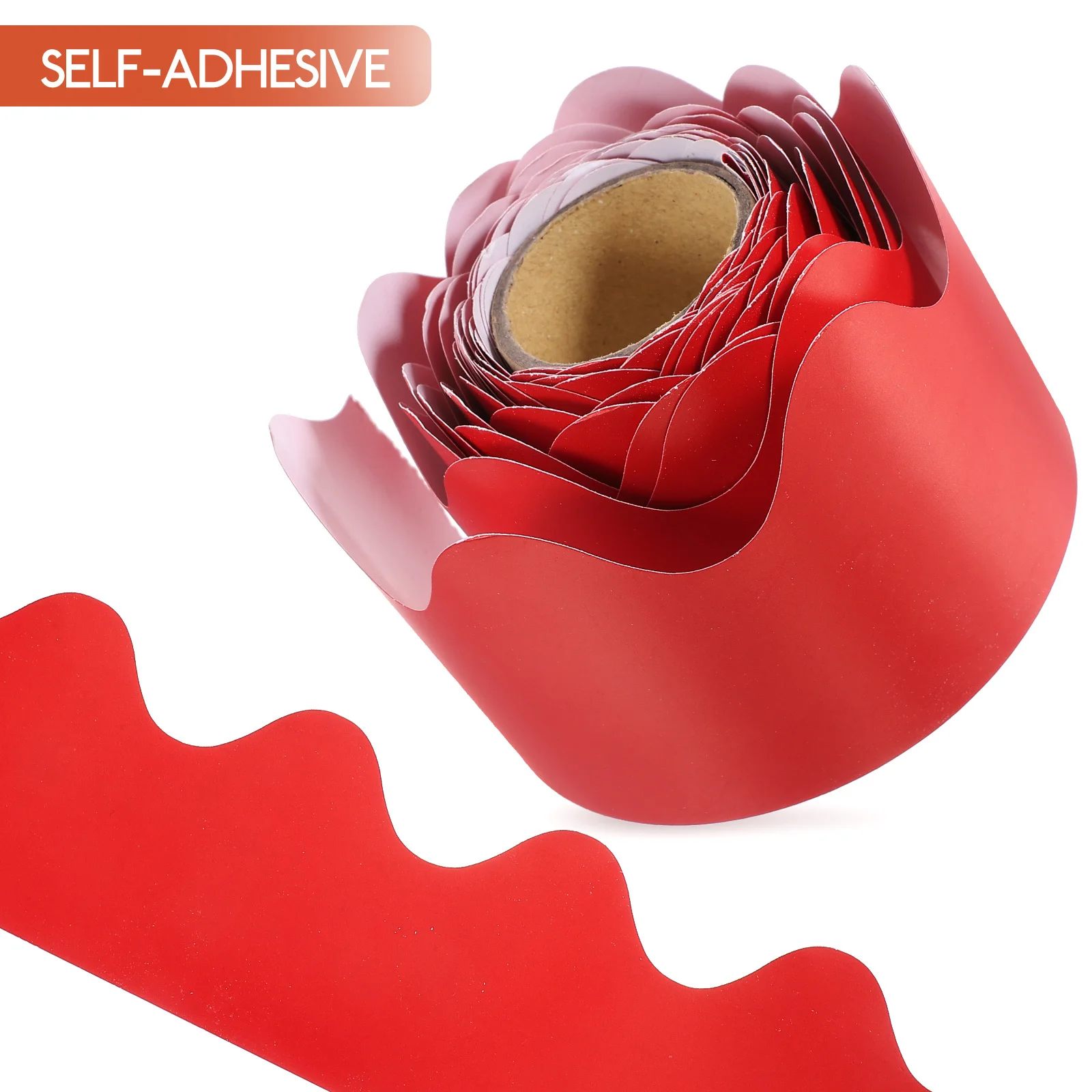 

6 Rolls Wave Shape Blackboard Border Stickers Self-Adhesive Bulletin Board Borders Classroom Decorative Border Paper Practical