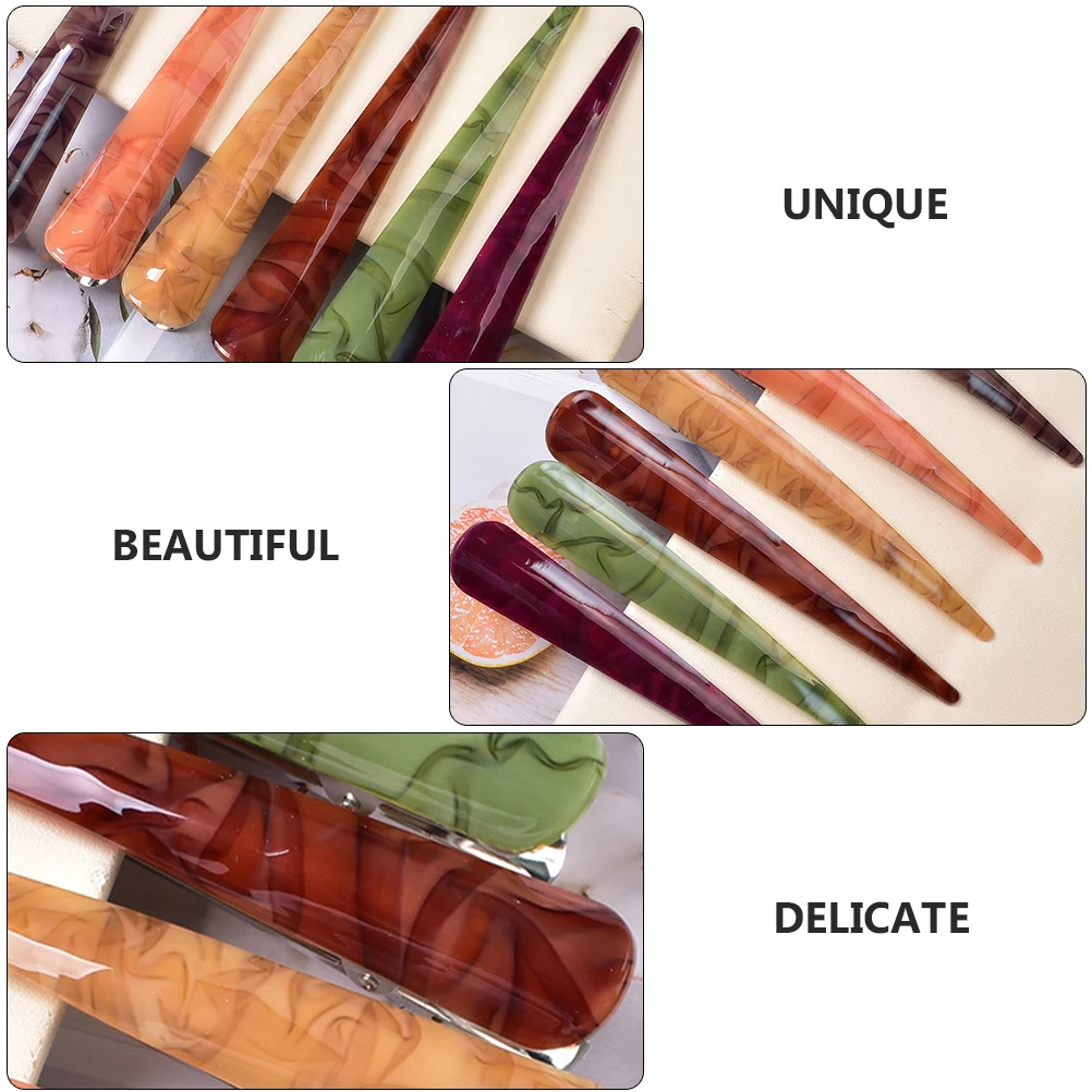 

1pc Vintage Hair Clip Acetate Duckbill Clip Delicate Alligator Hairpin Chic Party Hairstyle Accessories Fashion Hair Decoration