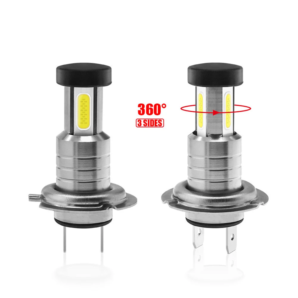 2Pcs Led Fog Light Bulb Lenzen Voor Koplampen Voor Auto Auto-Onderdelen Accessoires 360 Graden Koplamp Lampen H4 Led verlichting