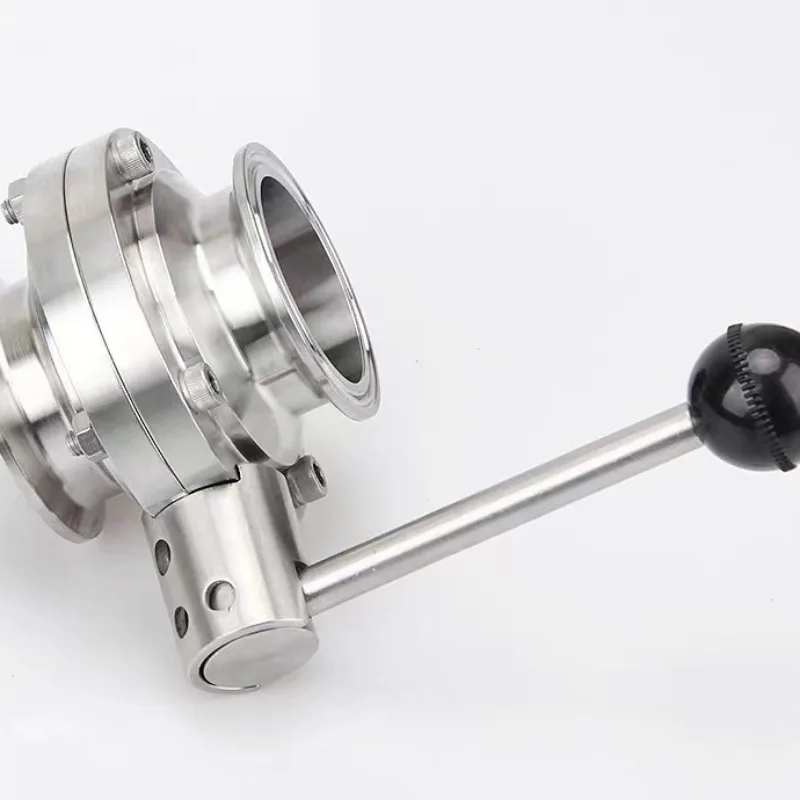 304 Stainless Steel Sanitary Manual Tri‑Clamp Butterfly Valve