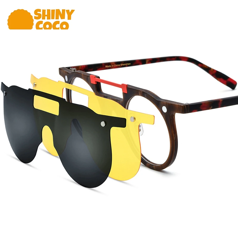 

ShinyCoCo Luxury Brand Magnetic Clamps On The Sheet Metal For Myopia Frames Are Suitable For Night Vision And Polarizing Glasses