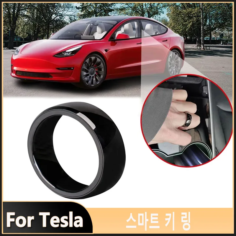 Smart Key Ring NFC Waterproof Ceramic Ring Replace Car Key Card Key Fob Made With Original Card Chips For Tesla Model 3 Model Y