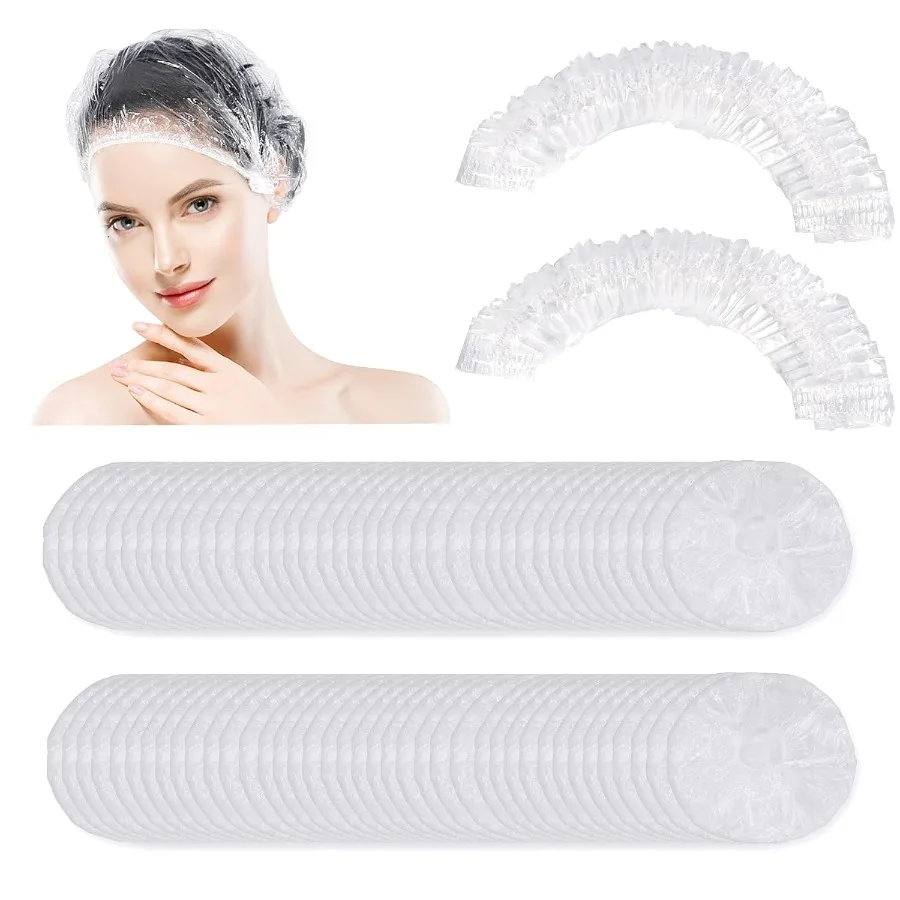 

150 PCS Upgrade Disposable Waterproof Shower Caps for Women Girls Thickening Hair Bath Caps for Hotel and Hair Salon Travel Spa