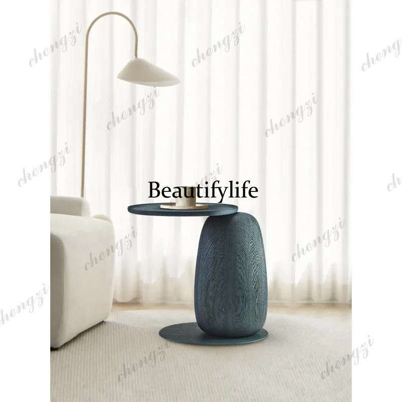 Nordic all-solid wood sofa side table medieval small coffee table designer creative corner table