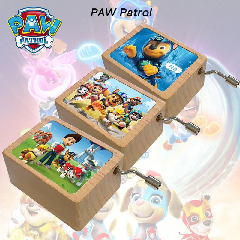 Paw Patrol Cute Music Box Christmas Gift Cartoon Animation Peripheral Creative Music Box Dog Every Day Archie Spot Sales