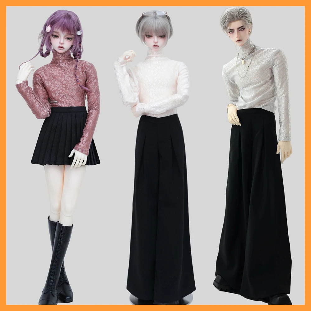 

1/3 1/4 масштаб, кружевная перспективная эластичная базовая рубашка с высоким воротом, аксессуары, модель для ID75 Dragon Soul 73 POPO68 GR MSD DIY