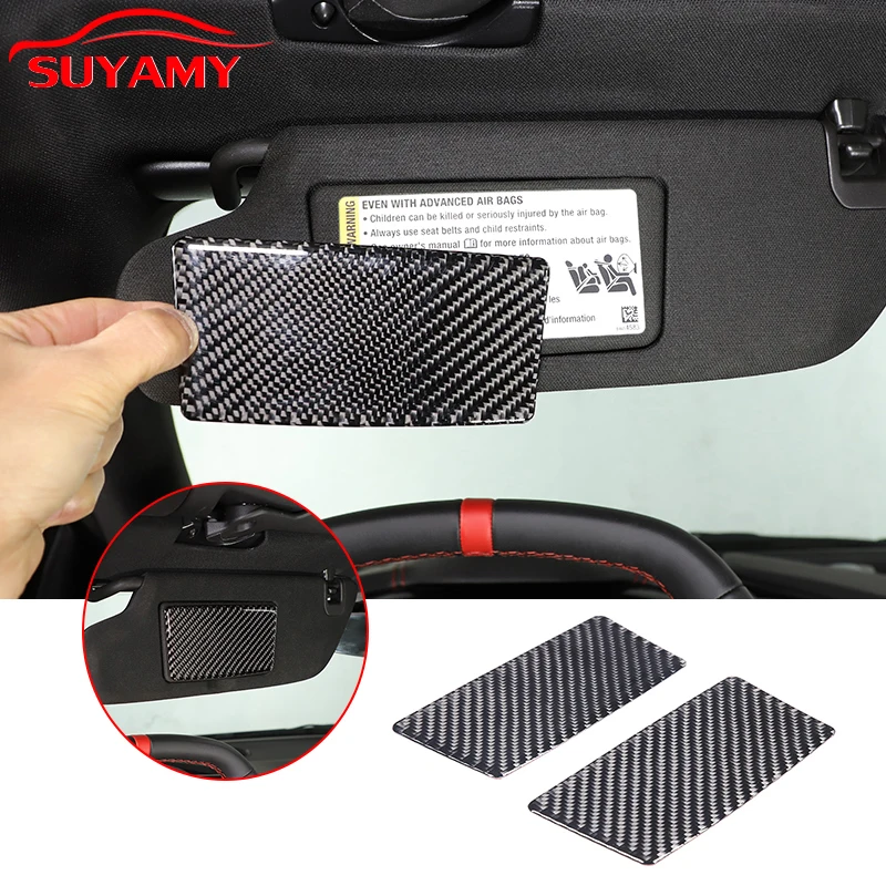 

Soft Carbon Fiber Car Roof Sun Visor Panel Warning Label Trim Stickers For 2020-2023 Corvette C8 Stingray Z51 Z06 Accessories