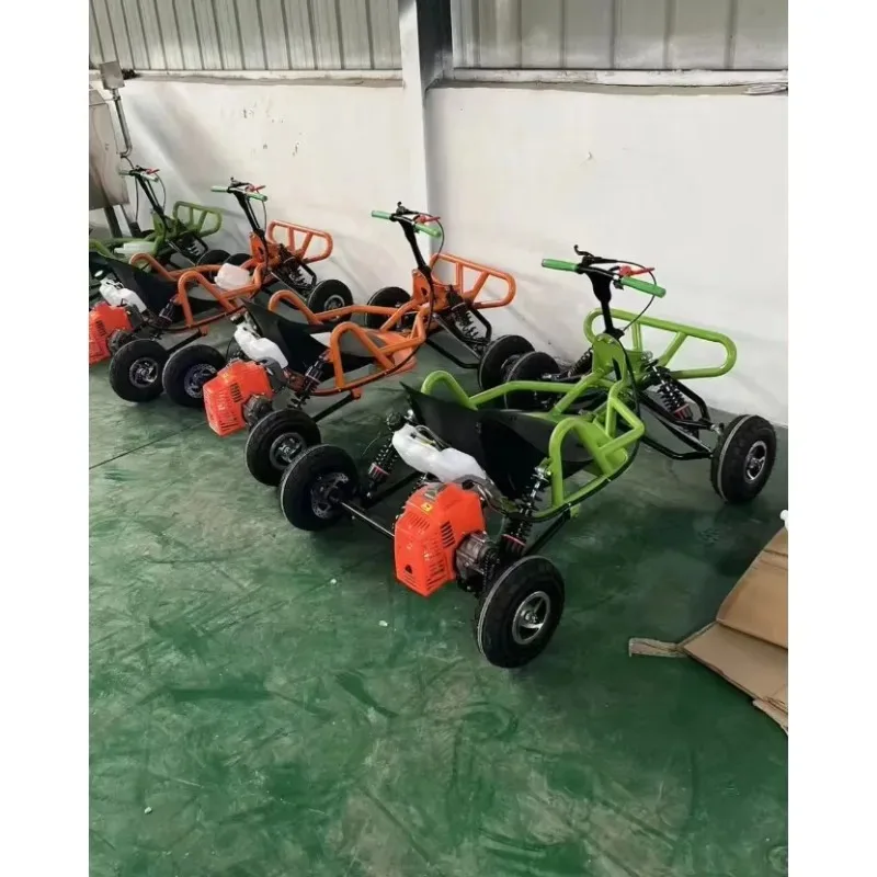 High Quality Gasoline Powered Single Seat Adult Stroller Go Kart Track Off-Road Small Kart 4 Wheels Gasoline