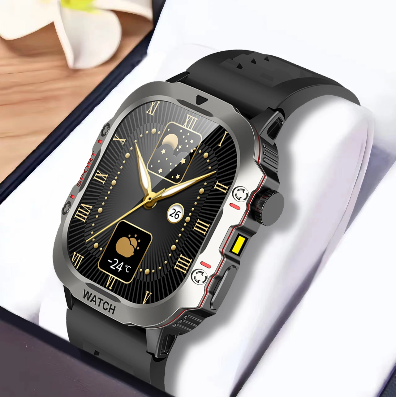 2024 smartwatch 2.01inch-240 * 296 Bluetooth 5.2AI voice assistant APP motion trajectory. Heart rate oximeter, step stopwatch