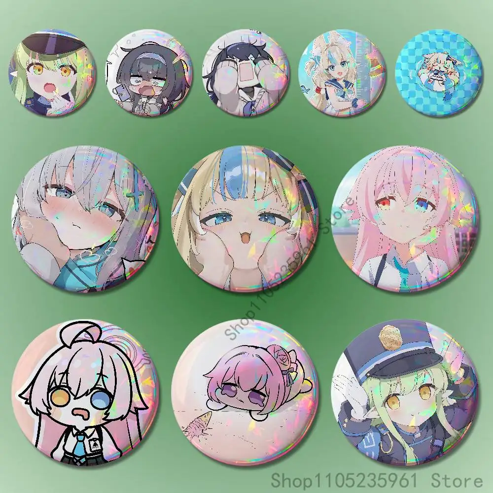 

B-Blue A-Archive Custom Badges 75mm 44mm 25mm Brooch Backpack Hat Pins Accessories Toys Valentine gift