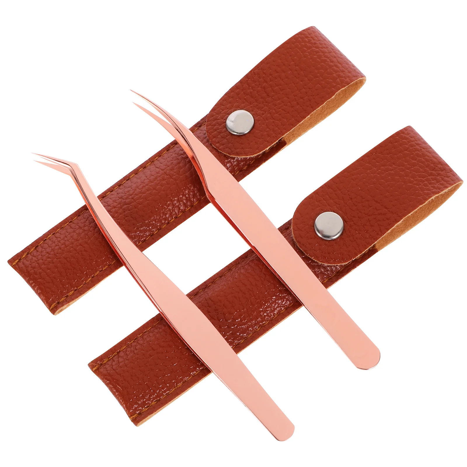 Zestaw 4 pęset do rzęs ze stali nierdzewnej z precyzyjną końcówką, idealne do przedłużania rzęs, dedykowane klipsy do makijażu.