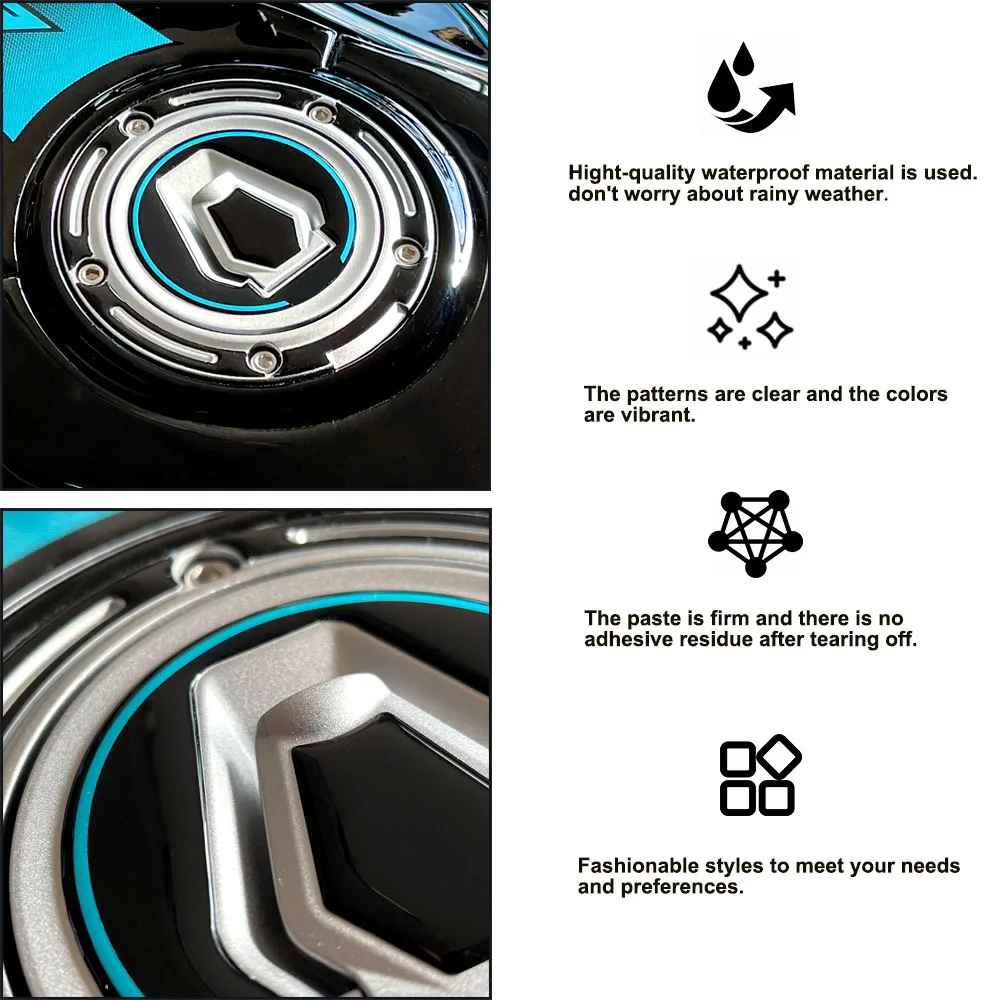 Autocollant de bouchon de carburant de moto, résine de gel 3D, protecteur anti-rayures étanche, précieux, 650 NK, 650, 2022, CFMOTO