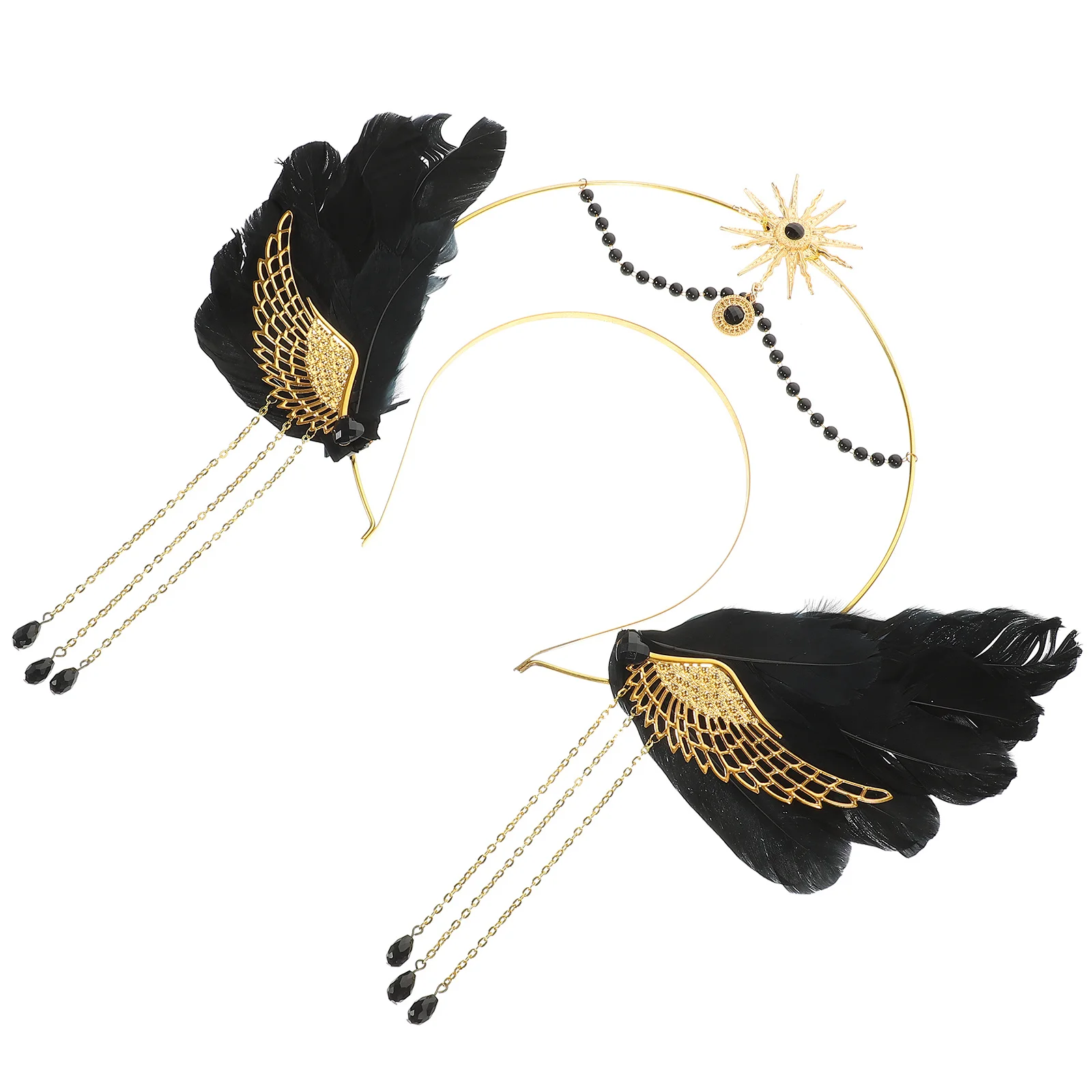 

Повязка на голову с короной для взрослых и женщин, готический шлейф, косплей, вечеринка на Хэллоуин, повязка для волос, повязка для волос, готическая корона