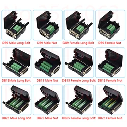 DB9/VGA15/DB15/DB25 Pin Male/Female Plug Serial Port Connector To Terminal Adapter Shell D-Sub RS232/485 Wire Cable Free Solder