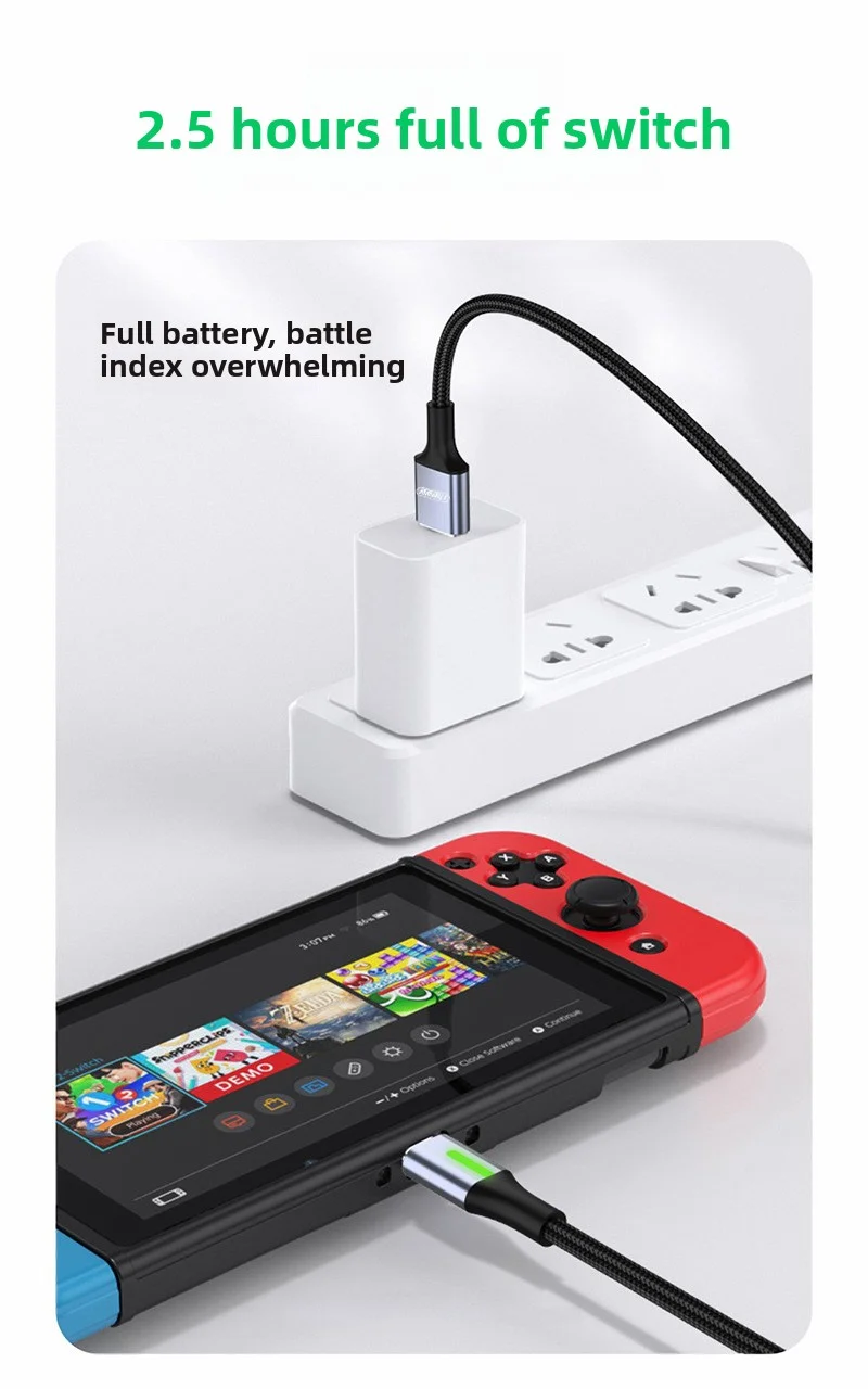 NNBILI 0.25-0.5m Short USBC Cable 66W USB A To Type C Fast Charging Cable for iphone 15 Huawei Samsung Portable Power Bank Cable