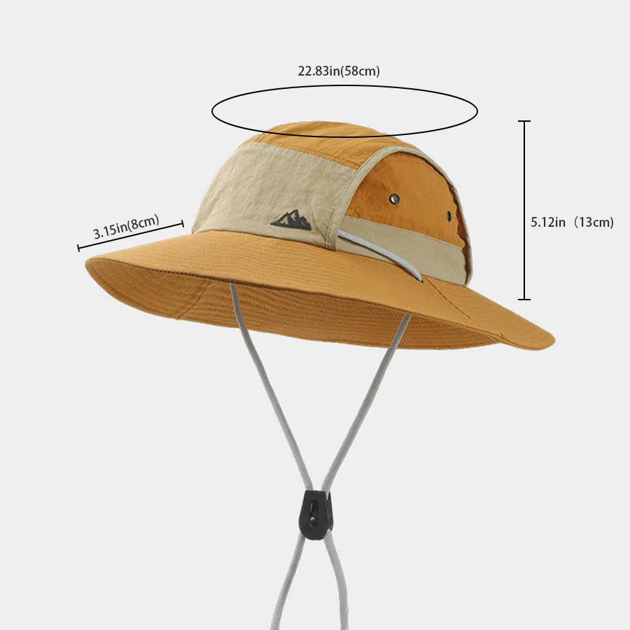 Nuovo cappello da pescatore estivo a tesa larga cappello da sole da alpinismo impermeabile ad asciugatura rapida per protezione solare da ciclismo all'aperto per uomo e donna